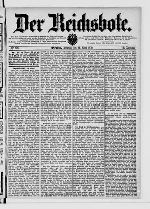 Der Reichsbote on Apr 29, 1879