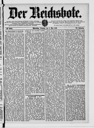 Der Reichsbote vom 04.05.1879