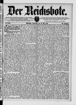 Der Reichsbote vom 22.05.1879