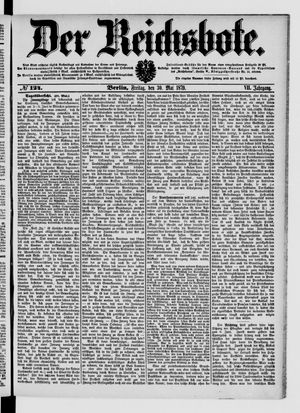 Der Reichsbote vom 30.05.1879
