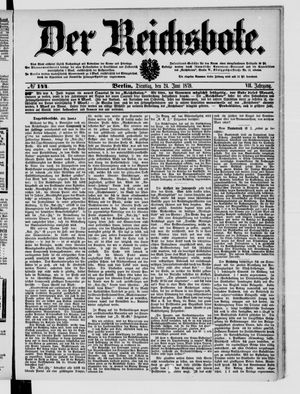 Der Reichsbote vom 24.06.1879
