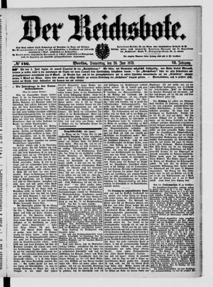 Der Reichsbote vom 26.06.1879