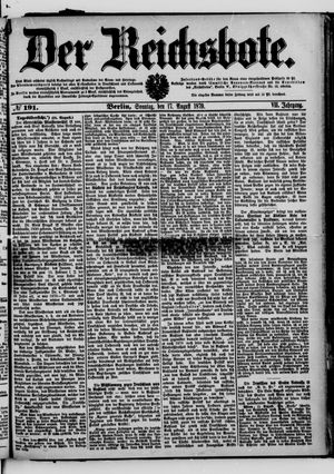 Der Reichsbote vom 17.08.1879