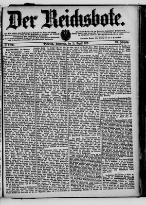 Der Reichsbote on Aug 21, 1879
