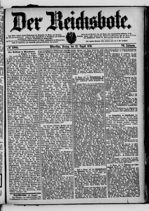 Der Reichsbote on Aug 22, 1879