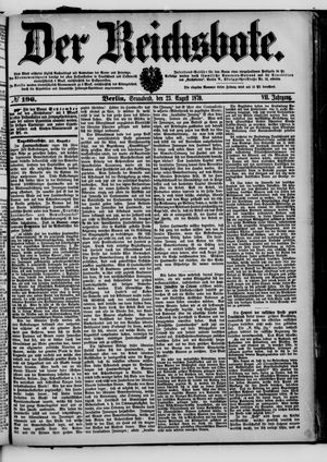 Der Reichsbote on Aug 23, 1879