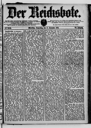 Der Reichsbote vom 11.09.1879