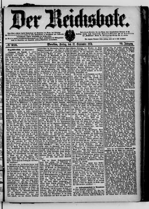 Der Reichsbote vom 12.09.1879