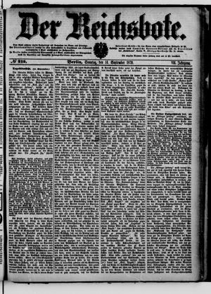 Der Reichsbote vom 14.09.1879