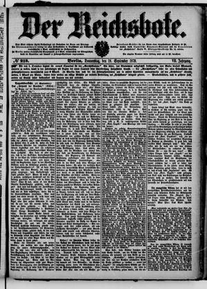 Der Reichsbote vom 18.09.1879