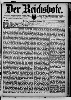 Der Reichsbote vom 21.09.1879