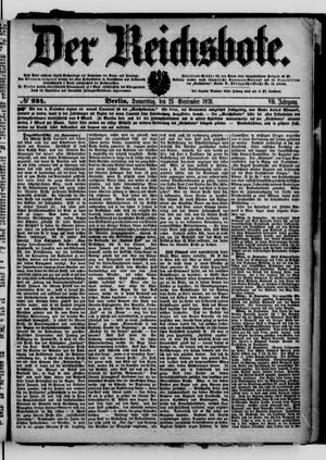 Der Reichsbote vom 25.09.1879