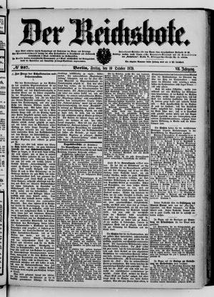 Der Reichsbote vom 10.10.1879