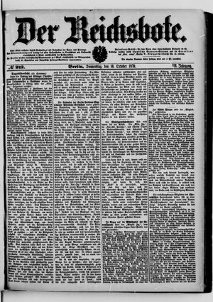 Der Reichsbote vom 16.10.1879