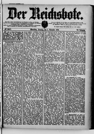 Der Reichsbote vom 02.11.1879