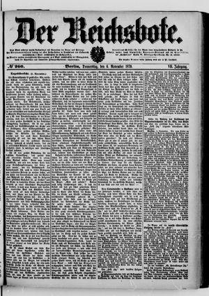 Der Reichsbote vom 06.11.1879