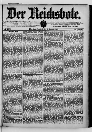 Der Reichsbote vom 08.11.1879
