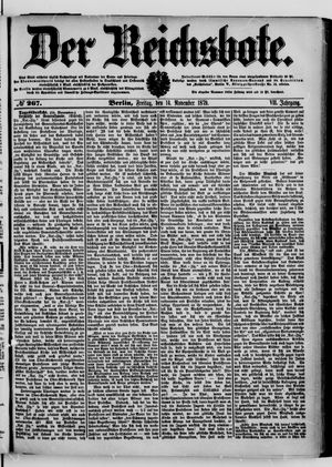 Der Reichsbote vom 14.11.1879