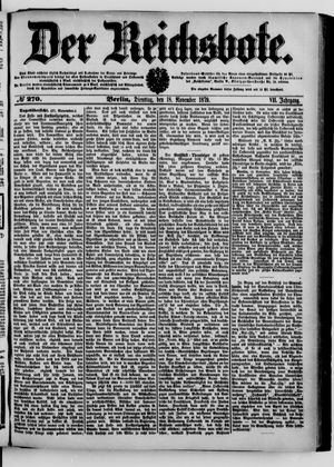 Der Reichsbote vom 18.11.1879