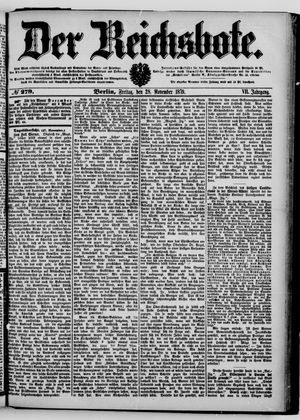 Der Reichsbote vom 28.11.1879