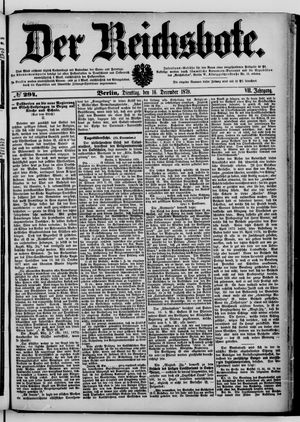 Der Reichsbote vom 16.12.1879