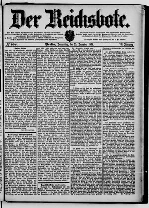 Der Reichsbote on Dec 25, 1879