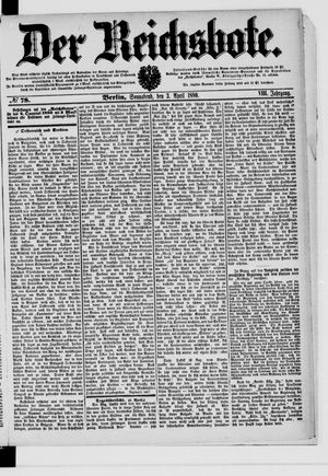 Der Reichsbote vom 03.04.1880