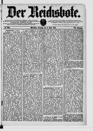 Der Reichsbote vom 06.04.1880