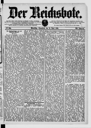 Der Reichsbote vom 10.04.1880