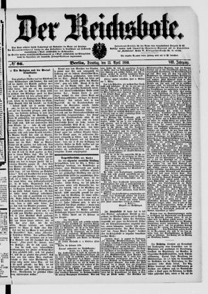 Der Reichsbote vom 13.04.1880