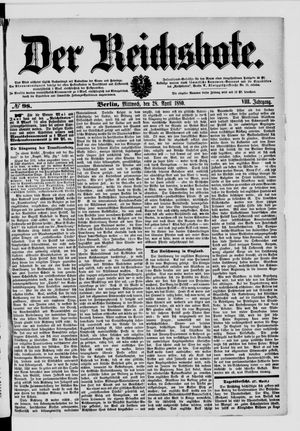 Der Reichsbote vom 28.04.1880