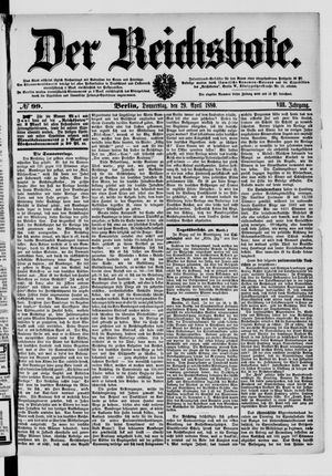 Der Reichsbote on Apr 29, 1880