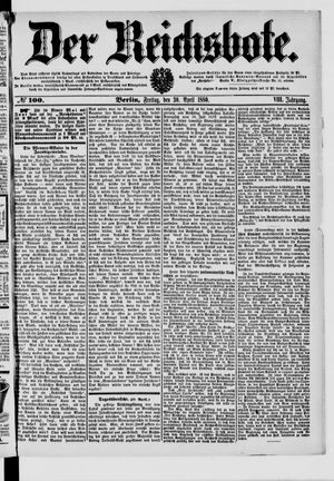 Der Reichsbote vom 30.04.1880