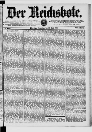 Der Reichsbote vom 10.06.1880