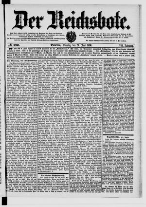 Der Reichsbote vom 20.06.1880