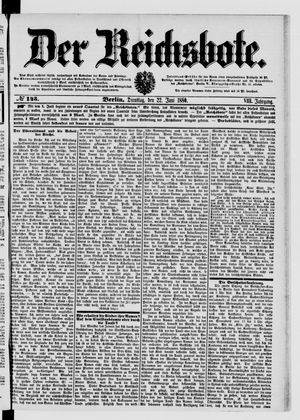 Der Reichsbote vom 22.06.1880
