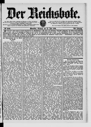 Der Reichsbote vom 23.06.1880