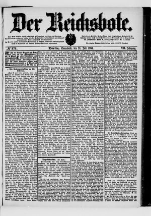 Der Reichsbote vom 24.07.1880