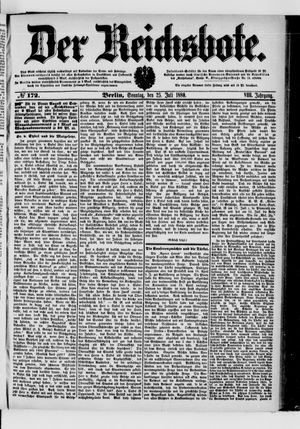 Der Reichsbote vom 25.07.1880