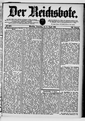Der Reichsbote vom 12.08.1880