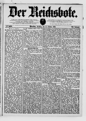 Der Reichsbote vom 12.10.1880
