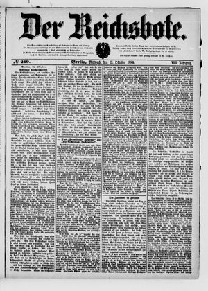 Der Reichsbote vom 13.10.1880