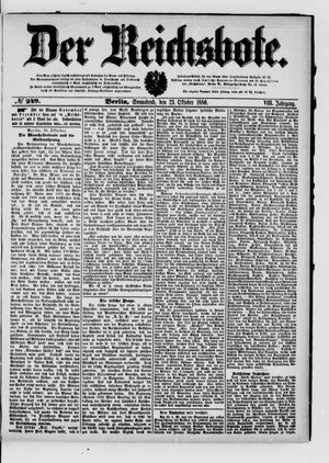Der Reichsbote vom 23.10.1880
