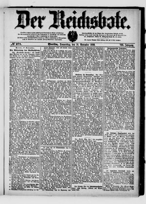 Der Reichsbote vom 18.11.1880