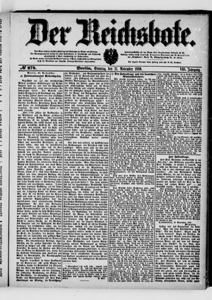 Der Reichsbote vom 21.11.1880