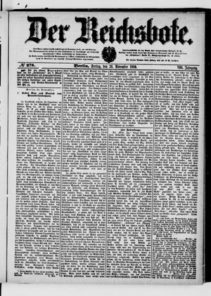 Der Reichsbote vom 26.11.1880