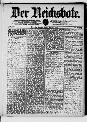 Der Reichsbote vom 28.11.1880
