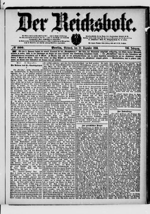 Der Reichsbote vom 22.12.1880
