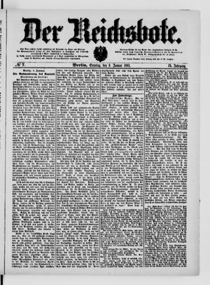 Der Reichsbote vom 09.01.1881