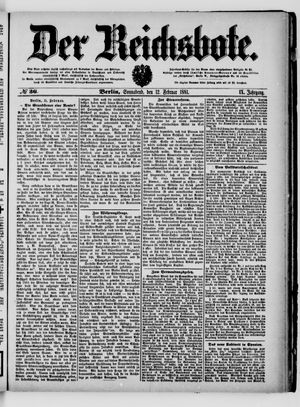Der Reichsbote vom 12.02.1881